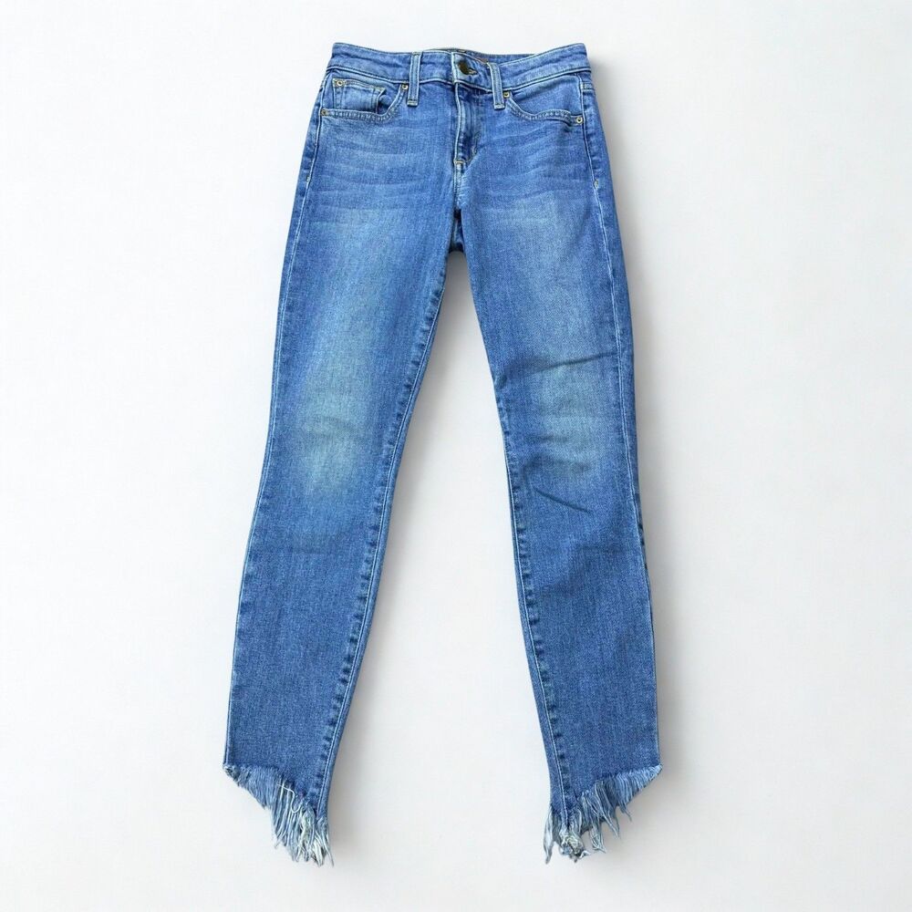 Joe's Jeans Womens 23 The Icon Skinny Ankle Mid Rise Stretch Raw Hem Denim Blue